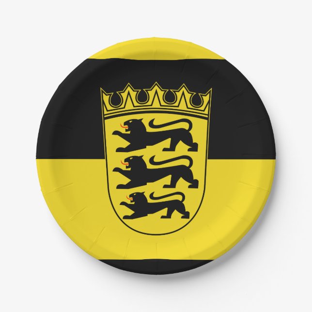 Plato De Papel Bandera de la placa de papel Baden-Württemberg (Anverso)