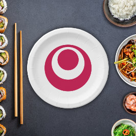Plato De Papel Bandera de la prefectura de Okinawa, Japón