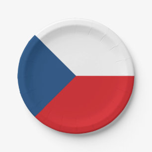 Plato De Papel Bandera de la República Checa