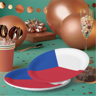 Plato De Papel Bandera de la República Checa
