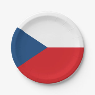 Plato De Papel Bandera de la República Checa