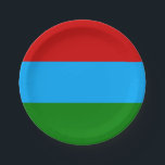 Plato De Papel Bandera de la República de Karelia<br><div class="desc">Bandera patriótica de la República de Karelia</div>