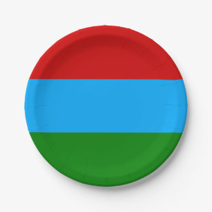 Plato De Papel Bandera de la República de Karelia