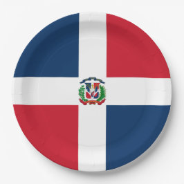 Plato De Papel Bandera de la República Dominicana