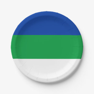 Plato De Papel Bandera de la República Komi