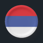 Plato De Papel Bandera de la República Srpska<br><div class="desc">Bandera patriótica de la República Srpska</div>