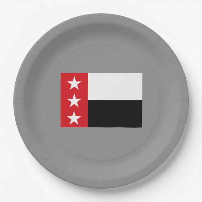 Plato De Papel Bandera de Laredo (Texas) (Anverso)