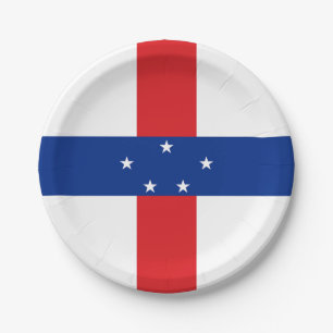 Plato De Papel Bandera de las Antillas Neerlandesas