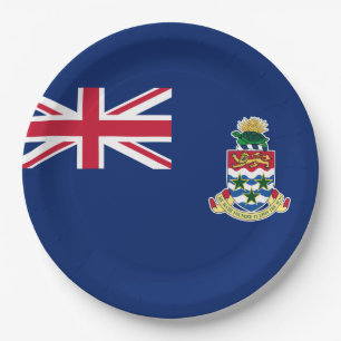 Plato De Papel Bandera de las Islas Caimán