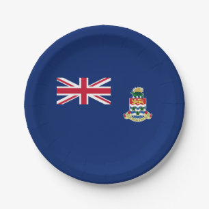 Plato De Papel Bandera de las Islas Caimán