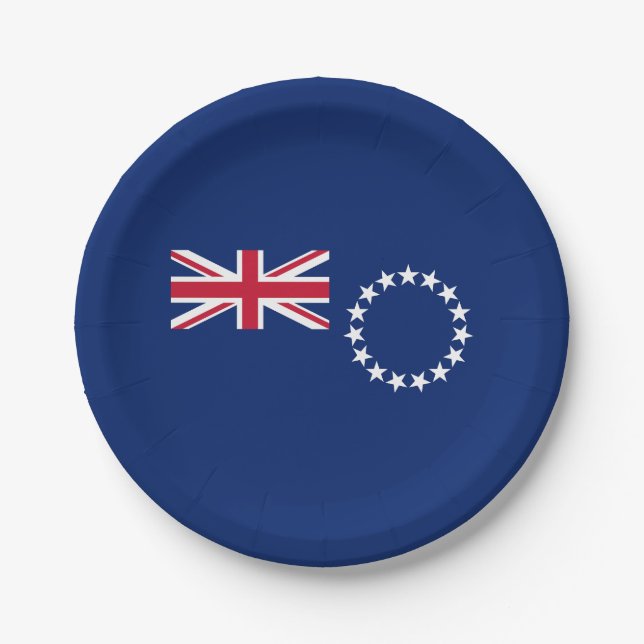 Plato De Papel Bandera de las Islas Cook (Anverso)