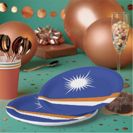 Plato De Papel Bandera de las Islas Marshall