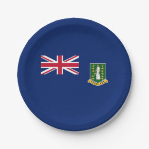 Plato De Papel Bandera de las Islas Vírgenes Británicas