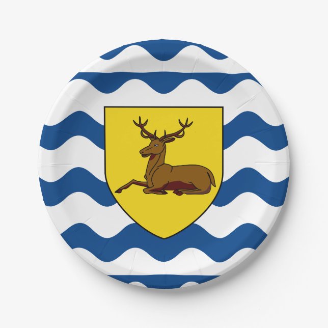 Plato De Papel Bandera de las placas de papel de Hertfordshire (Anverso)