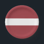 Plato De Papel Bandera de las placas de papel de Letonia<br><div class="desc">Bandera de las placas de papel de Letonia</div>
