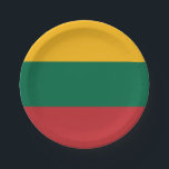 Plato De Papel Bandera de las placas de papel de Lituania<br><div class="desc">Bandera de las placas de papel de Lituania</div>