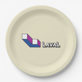 Plato De Papel Bandera de Laval (Quebec, Canadá)