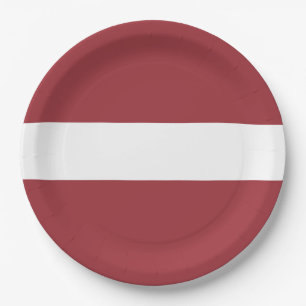 Plato De Papel Bandera de Letonia