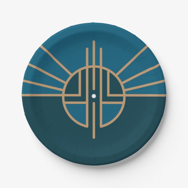 Plato De Papel Bandera de Lincoln, Nebraska (Anverso)