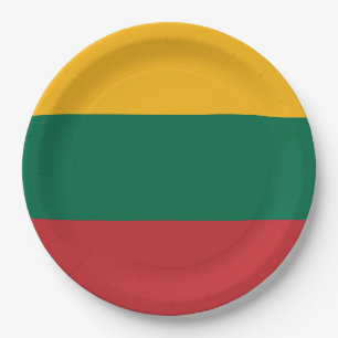 Plato De Papel Bandera de Lituania
