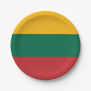 Plato De Papel Bandera de Lituania