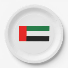 Plato De Papel Bandera de los Emiratos Árabes Unidos (EAU)