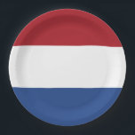 Plato De Papel Bandera de los Países Bajos<br><div class="desc">Bandera de los Países Bajos</div>