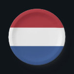 Plato De Papel Bandera de los Países Bajos<br><div class="desc">Bandera patriótica de los Países Bajos.</div>