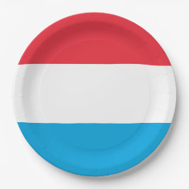 Plato De Papel Bandera de Luxemburgo
