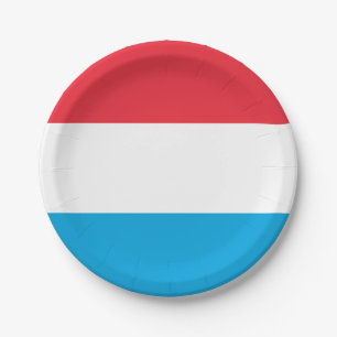 Plato De Papel Bandera de Luxemburgo