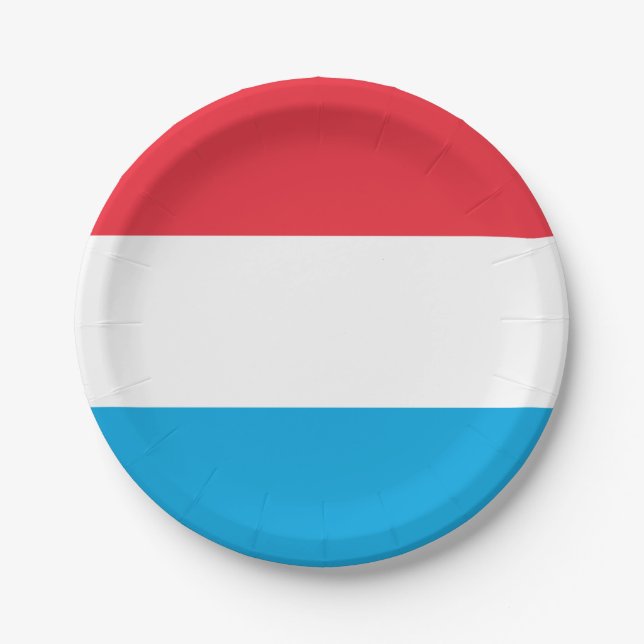 Plato De Papel Bandera de Luxemburgo (Anverso)