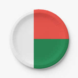 Plato De Papel Bandera de Madagascar