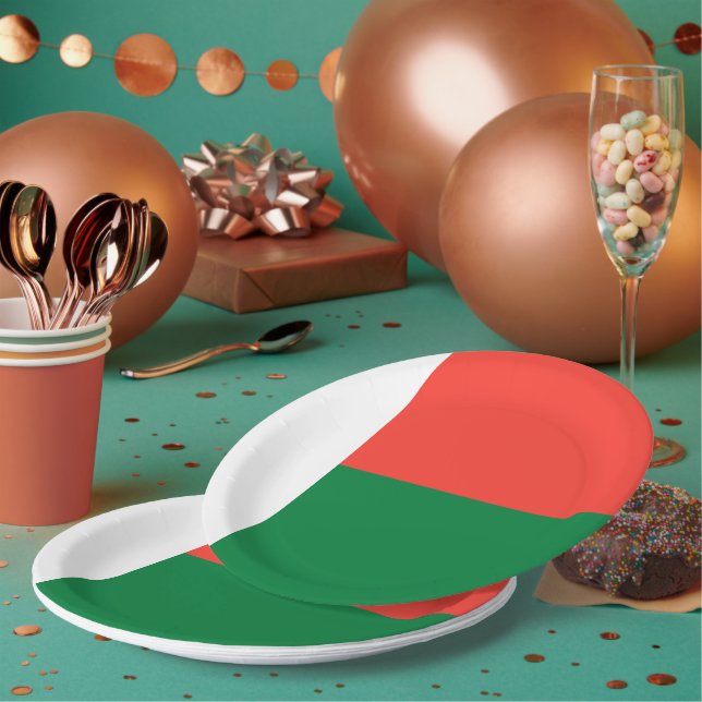 Plato De Papel Bandera de Madagascar (Multi)