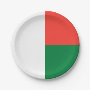 Plato De Papel Bandera de Madagascar