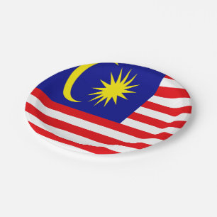 Plato De Papel Bandera de Malasia