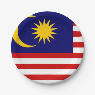 Plato De Papel Bandera de Malasia