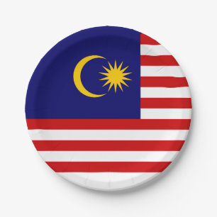 Plato De Papel Bandera de Malasia