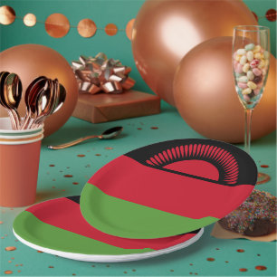 Plato De Papel Bandera de Malawi