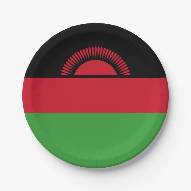 Plato De Papel Bandera de Malawi (Anverso)