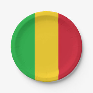 Plato De Papel Bandera de Malí