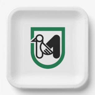 Plato De Papel Bandera de Marche (Italia)