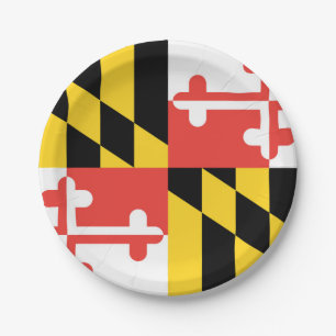 Plato De Papel Bandera de Maryland