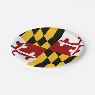 Plato De Papel Bandera de Maryland