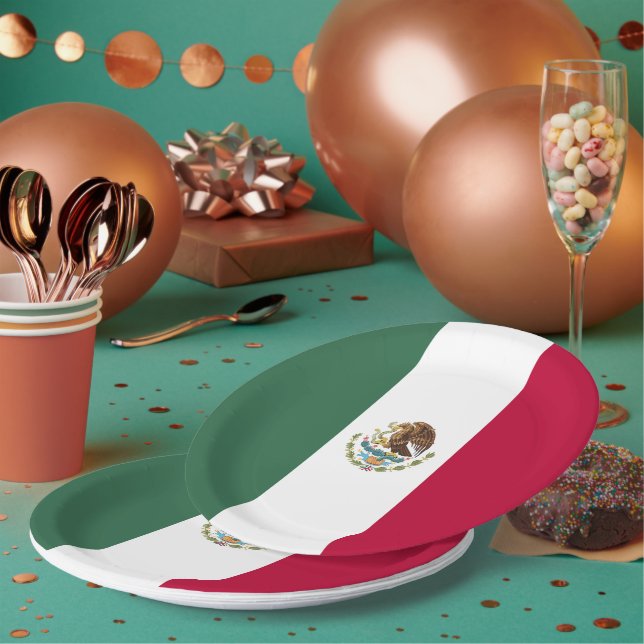 Plato De Papel Bandera de México (Multi)