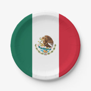 Plato De Papel Bandera de México