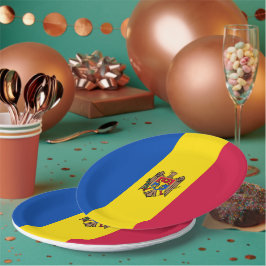 Plato De Papel Bandera de Moldavia