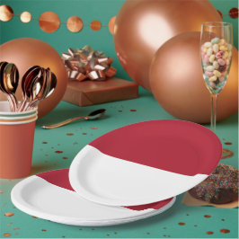 Plato De Papel Bandera de Mónaco