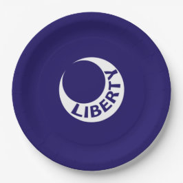 Plato De Papel Bandera de Moultrie (Libertad) (Historia Americana