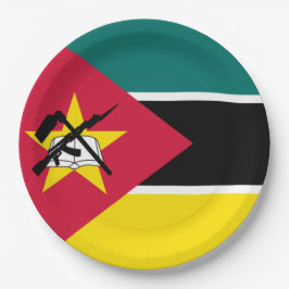 Plato De Papel Bandera de Mozambique (Bandera nacional) (África)