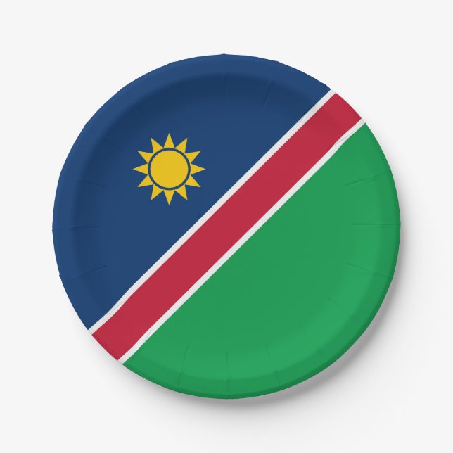 Plato De Papel Bandera de Namibia (Anverso)
